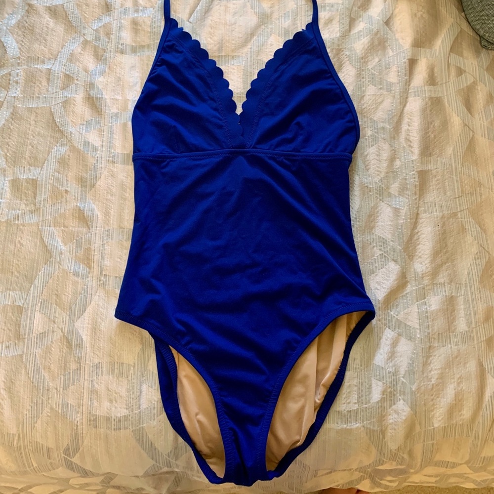 J.Crew Scalloped One Piece Swimming Suit
